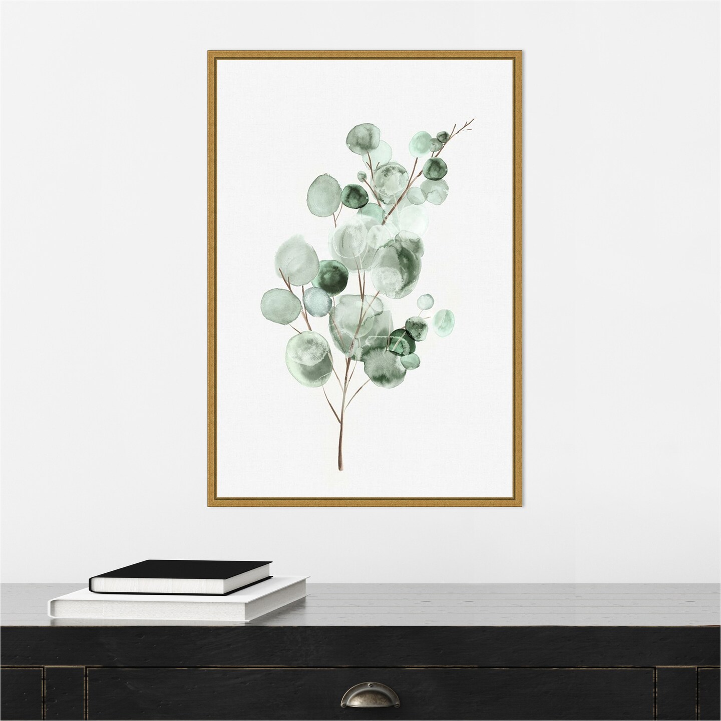 Tender Sprout II (Eucalyptus) by Eva Watts Canvas Art Framed