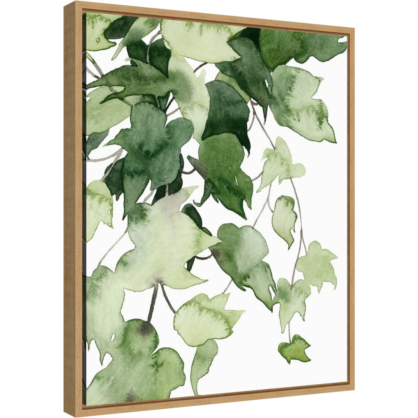 Emerald Vines I by Grace Popp Canvas Wall Art Print Framed