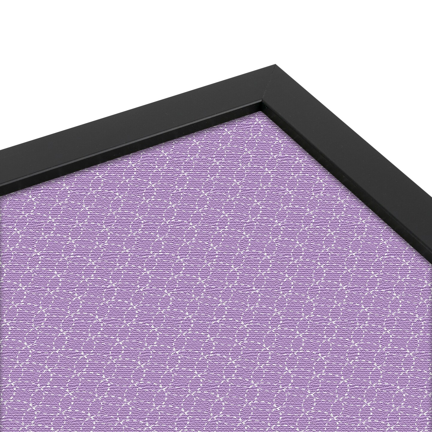 PinPix Custom Bulletin Board Purple Circles Poster Board Has a Fabric Style Canvas Finish, Framed in Satin Black, by ArtToFrames (PinPix-493)