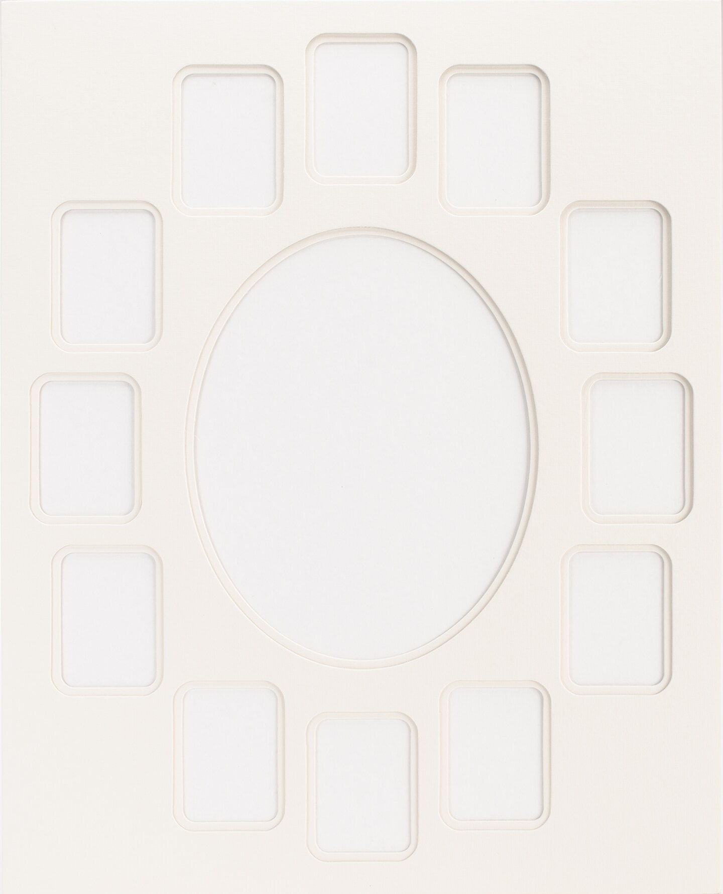 Photo Mat 16"X20" Double W/Multiple OpeningsLinen W/Linen Stencils