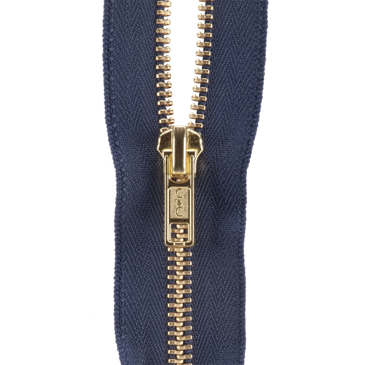 Coats Heavyweight Brass Separating Metal Zipper 24"Navy Zippers