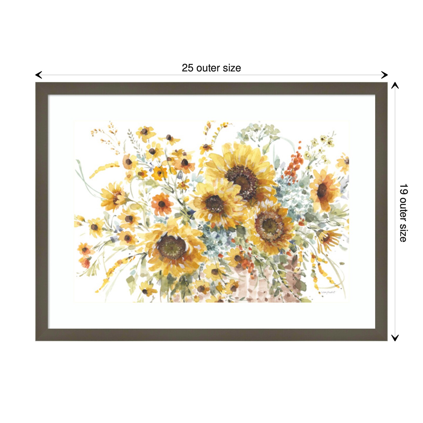 Sunflowers Forever 01 by Lisa Audit Wood Framed Wall Art Print Michaels