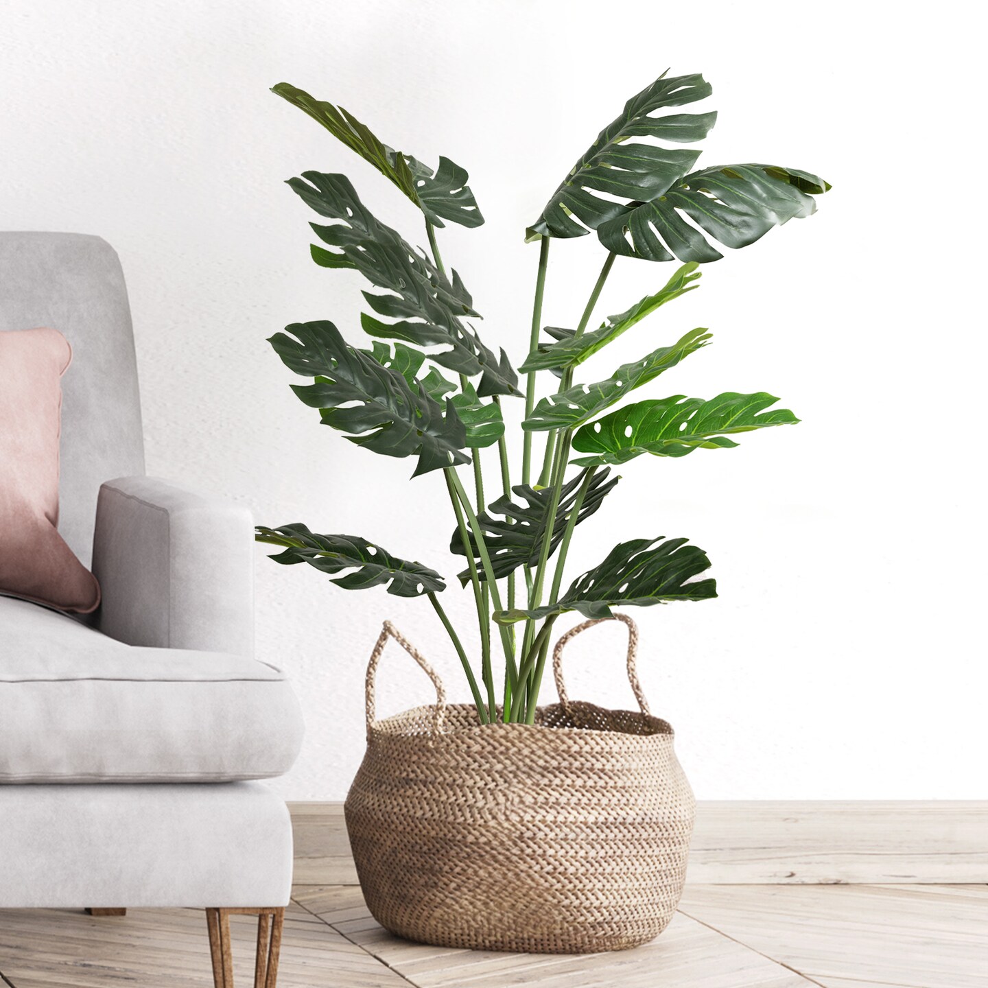 Faux Monstera Plant, Artificial Plants for Home Decor Indoor, Faux Plants, Fake Plant Decor, Fake Tall Large Fake Plant Artificial Plants Indoor Tall for Living Room Decor (4 feet) | Michaels