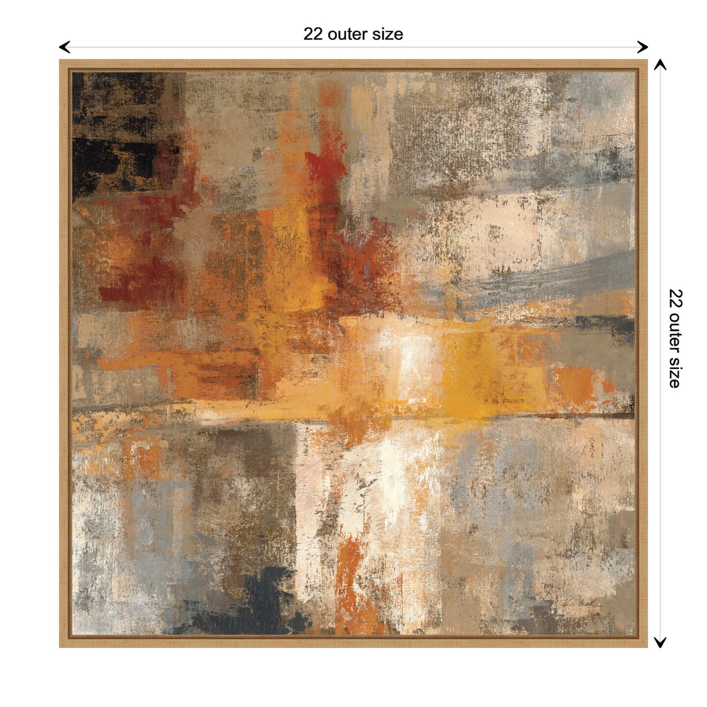 Silver and Amber Crop by Silvia Vassileva Canvas Art Framed