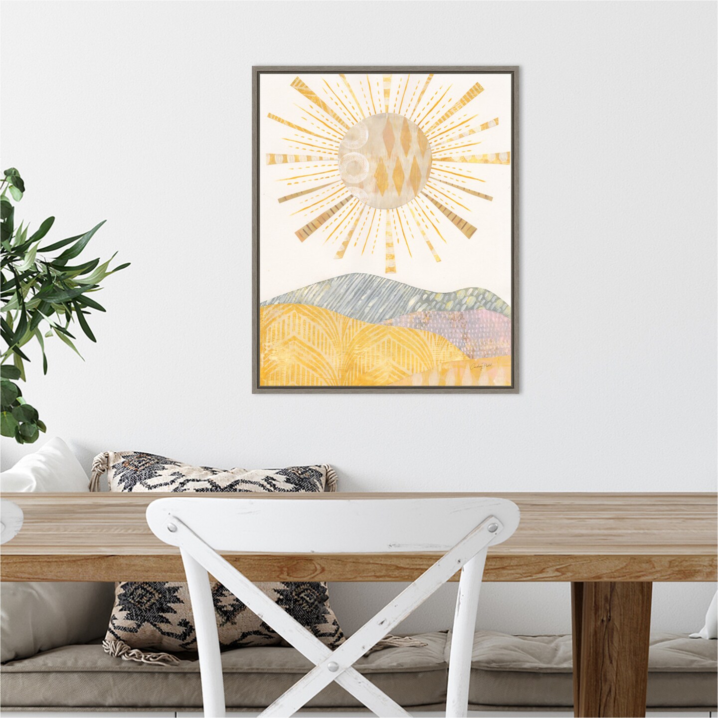 Boho Sunshine II by Courtney Prahl Canvas Wall Art Print Framed