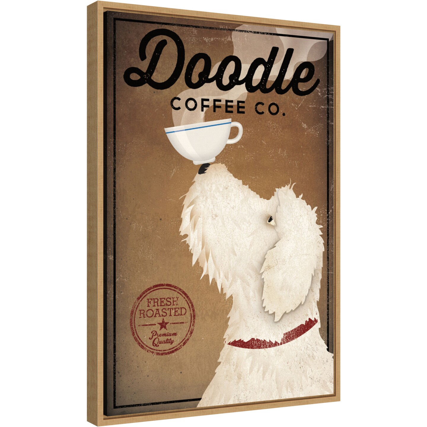 Doodle Coffee by Ryan Fowler Canvas Wall Art Print Framed