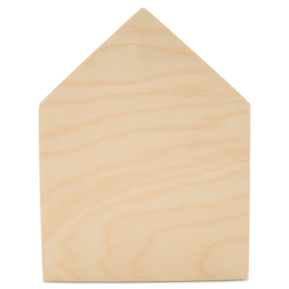 House Tiered Tray Decor 5-1/4", Chunky Blank Wooden Sign Crafts | Woodpeckers