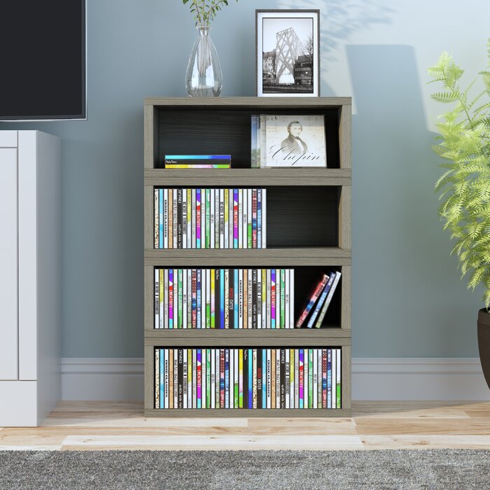 Way Basics Eco Stackable CD Rack Storage, Grey