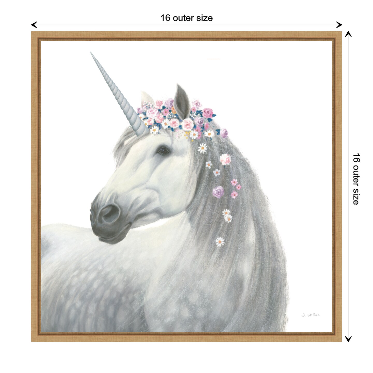 Spirit Unicorn II Sq Enchanted by James Wiens Canvas Art Framed