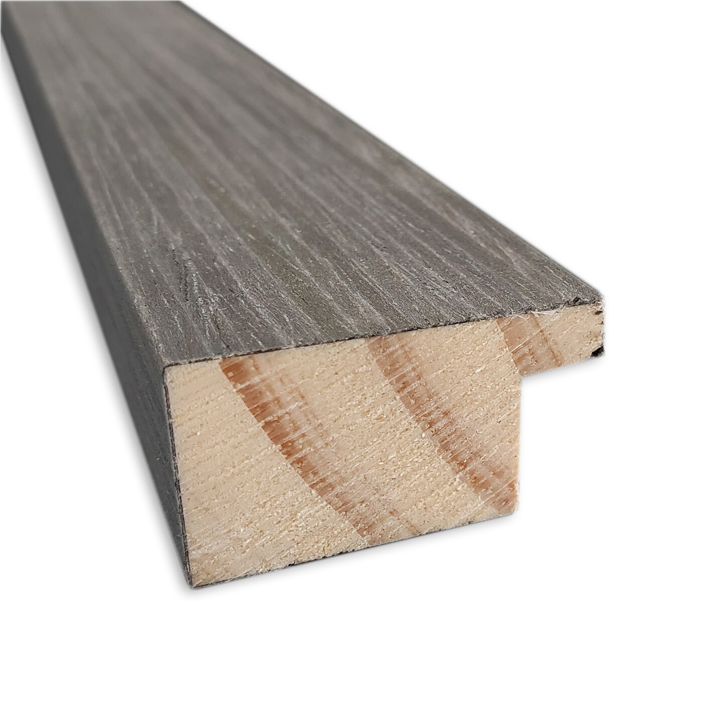 Pinstripe Lead Grey Wood Picture Frame