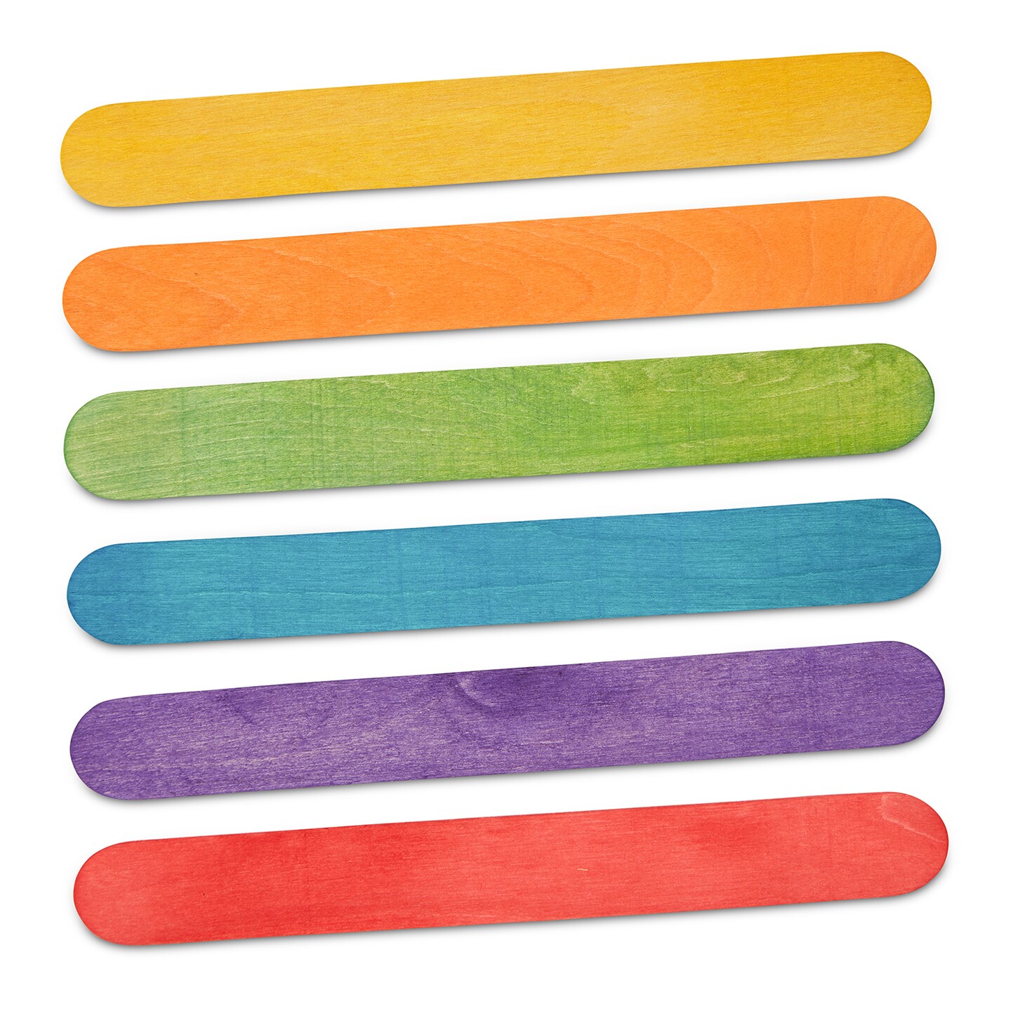 Woodpeckers Colored Popsicle Sticks for Crafts, Large Colored Craft Sticks, Pack of 100, Each Stick 6 Long x 3/4 Wide