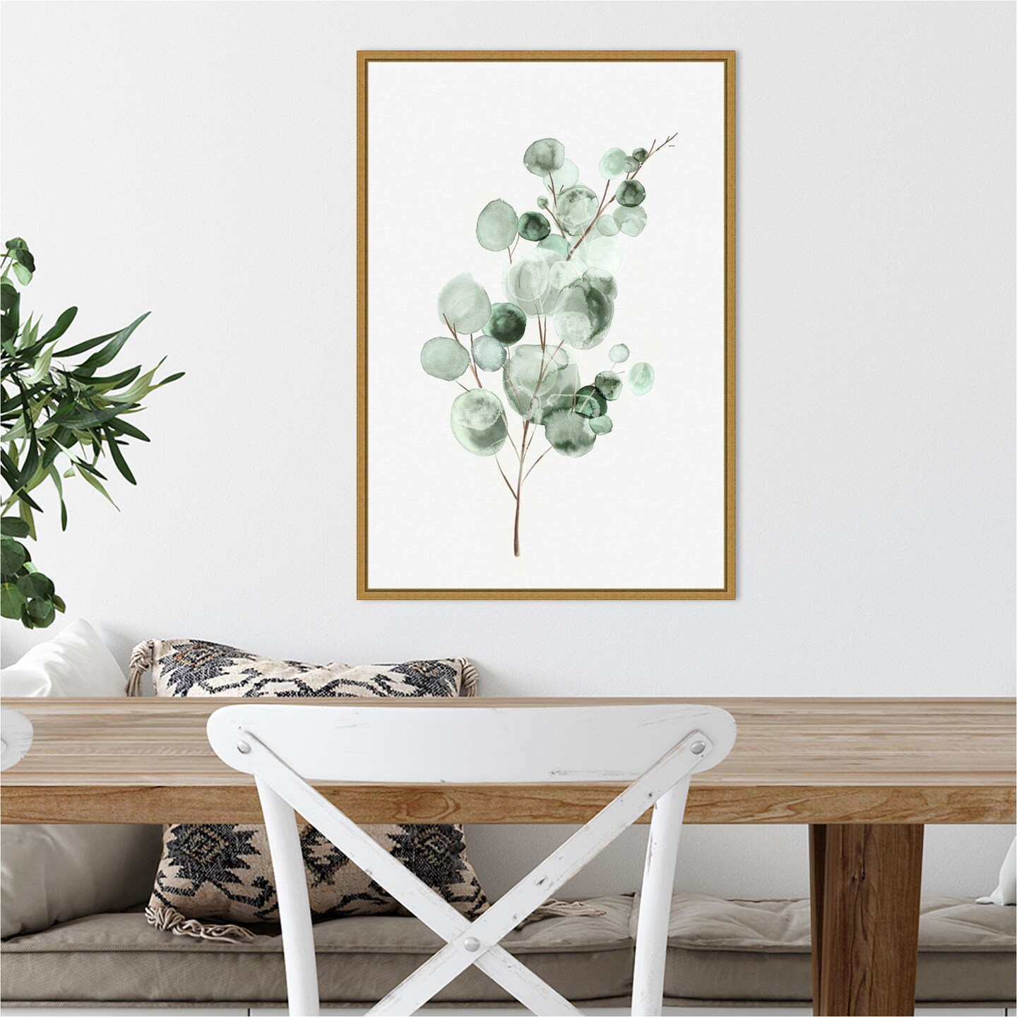 Tender Sprout II (Eucalyptus) by Eva Watts Canvas Art Framed