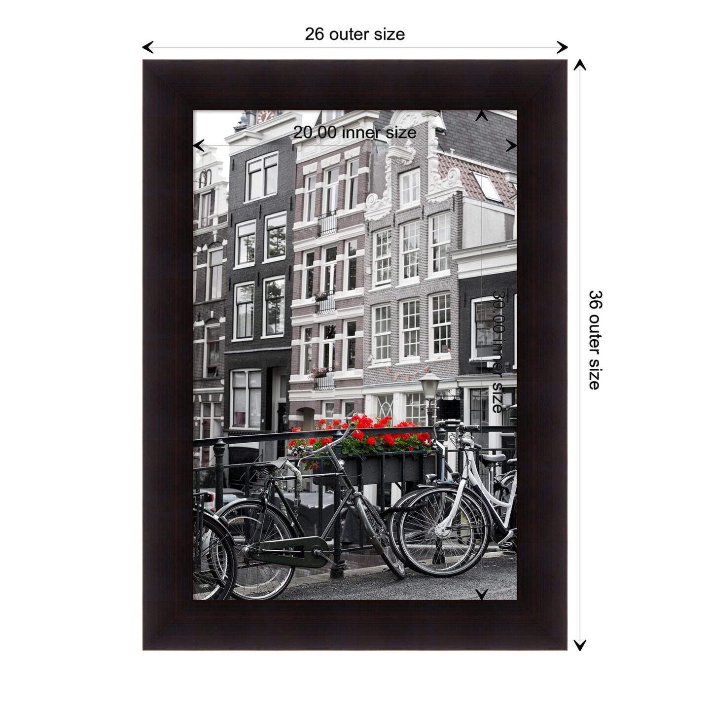 Portico Espresso Wood Picture Frame