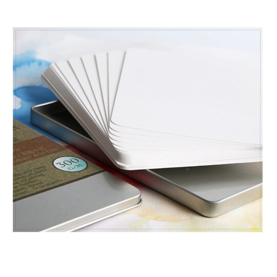 BAOHONG Postcards, 6”x4” Academy Watercolor Paper 100% Cotton, 140lb/300gsm, Textured Cold Press/Hot Press/Rough, 20 sheets