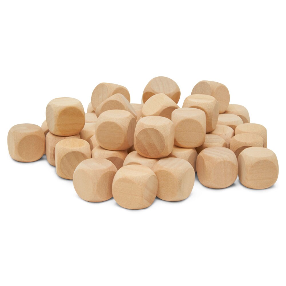 Wooden Blank Dice, Multiple Sizes Available, Unfinished for Games, Party, &#x26; Decor | Woodpeckers