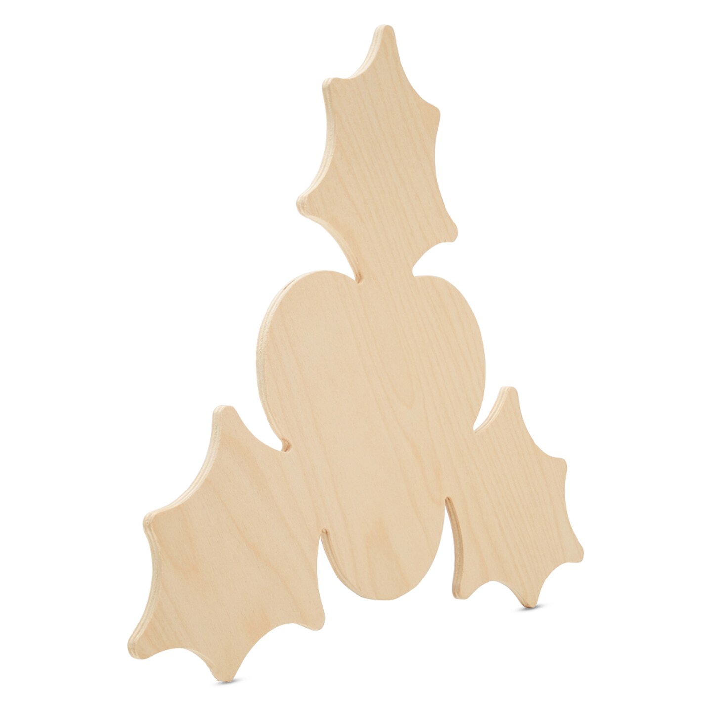 Wood Holly Cutout Ornaments Multiple Sizes Diy Christmas Tree Decor And Craft Woodpeckers 8526