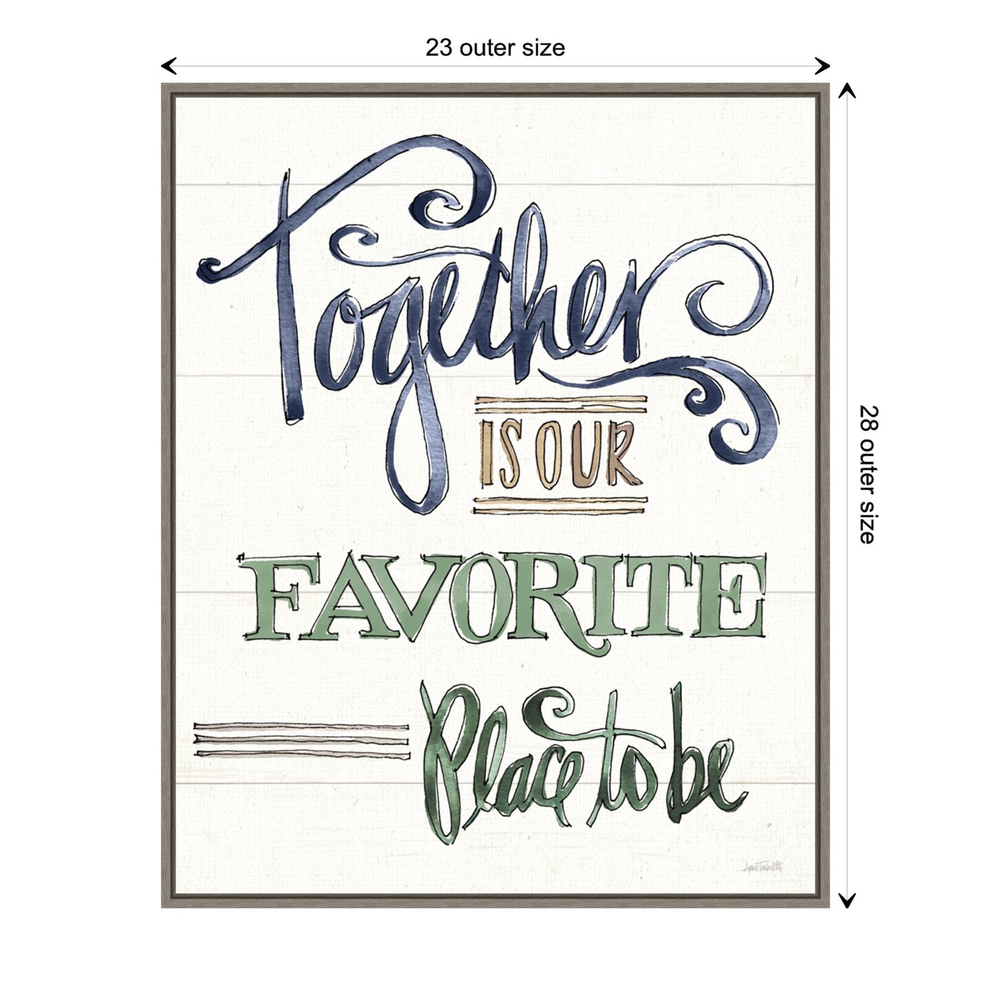 Country Love VI Together by Anne Tavoletti Canvas Wall Art Print Framed