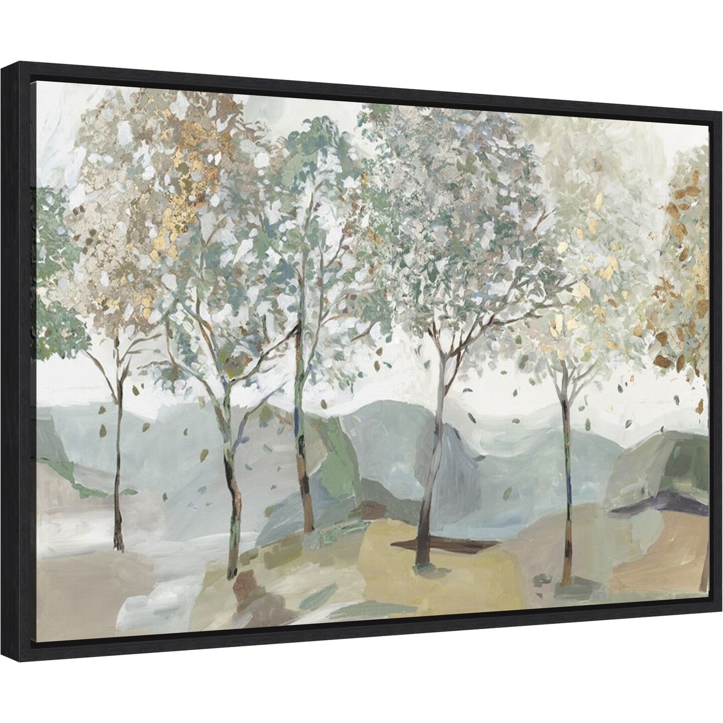 Breezy Landscape Trees I by Allison Pearce Canvas Wall Art Print Framed
