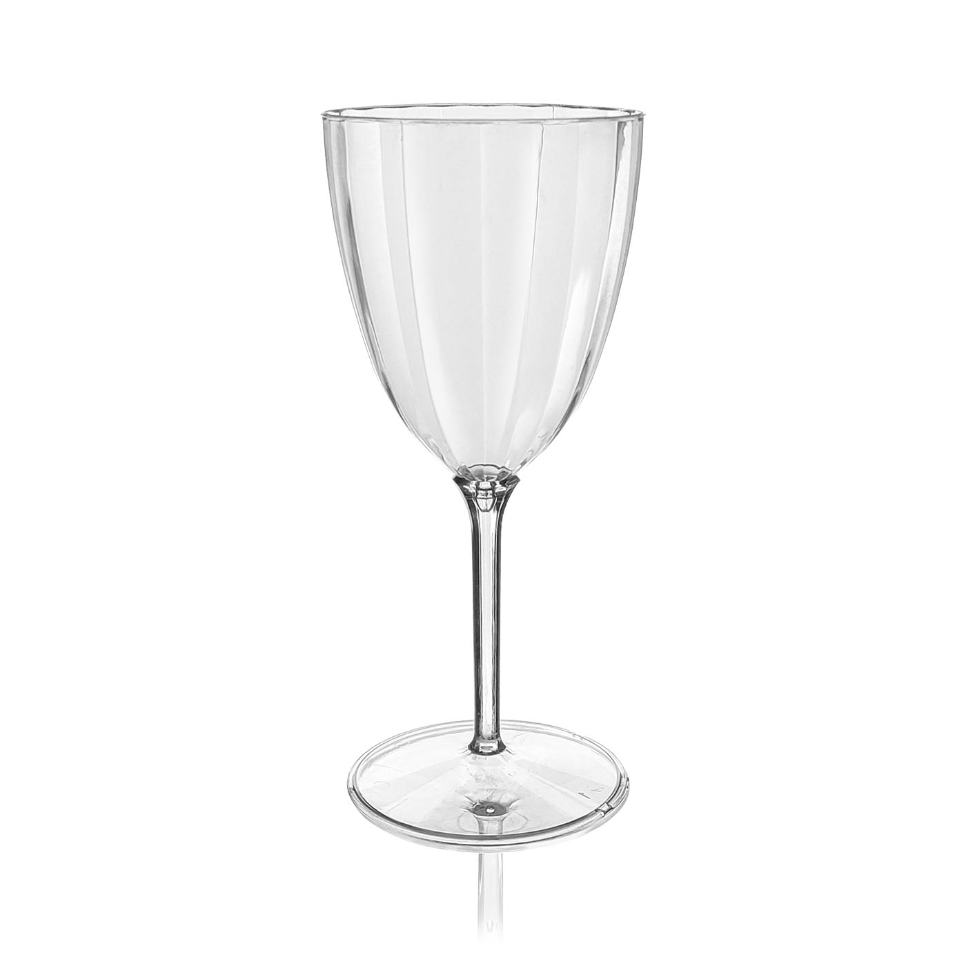 96 Goblets, 7 oz. Clear Round Disposable Plastic Wine Goblets