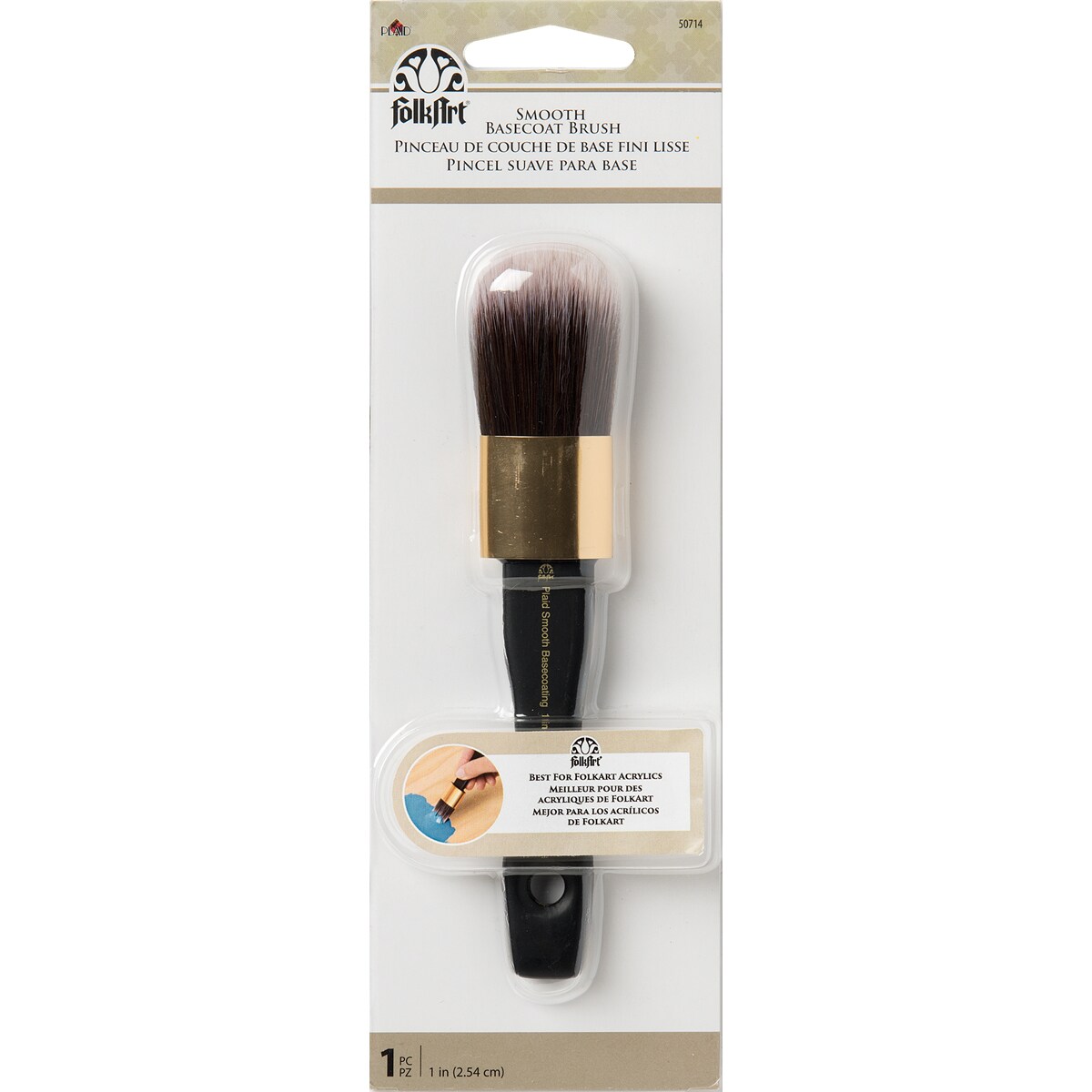 FolkArt Painting Tool Smooth Basecoat Brush1" Width Accessories Michaels