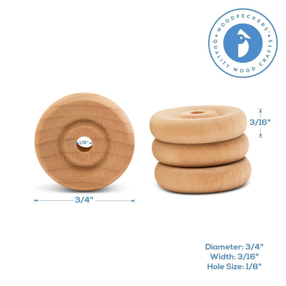 Classic Mini Wood Wheels, Multiple Sizes Available, Craft | Woodpeckers