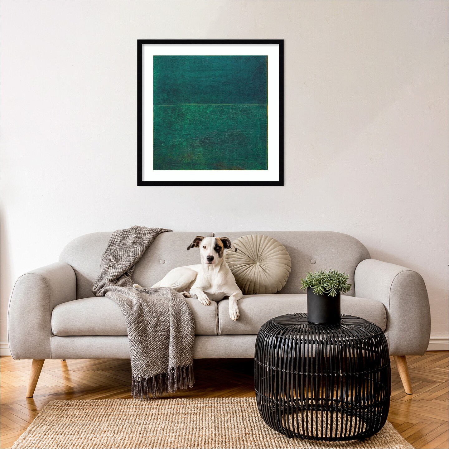 Green Zen I by Jodi Fuchs Wood Framed Wall Art Print