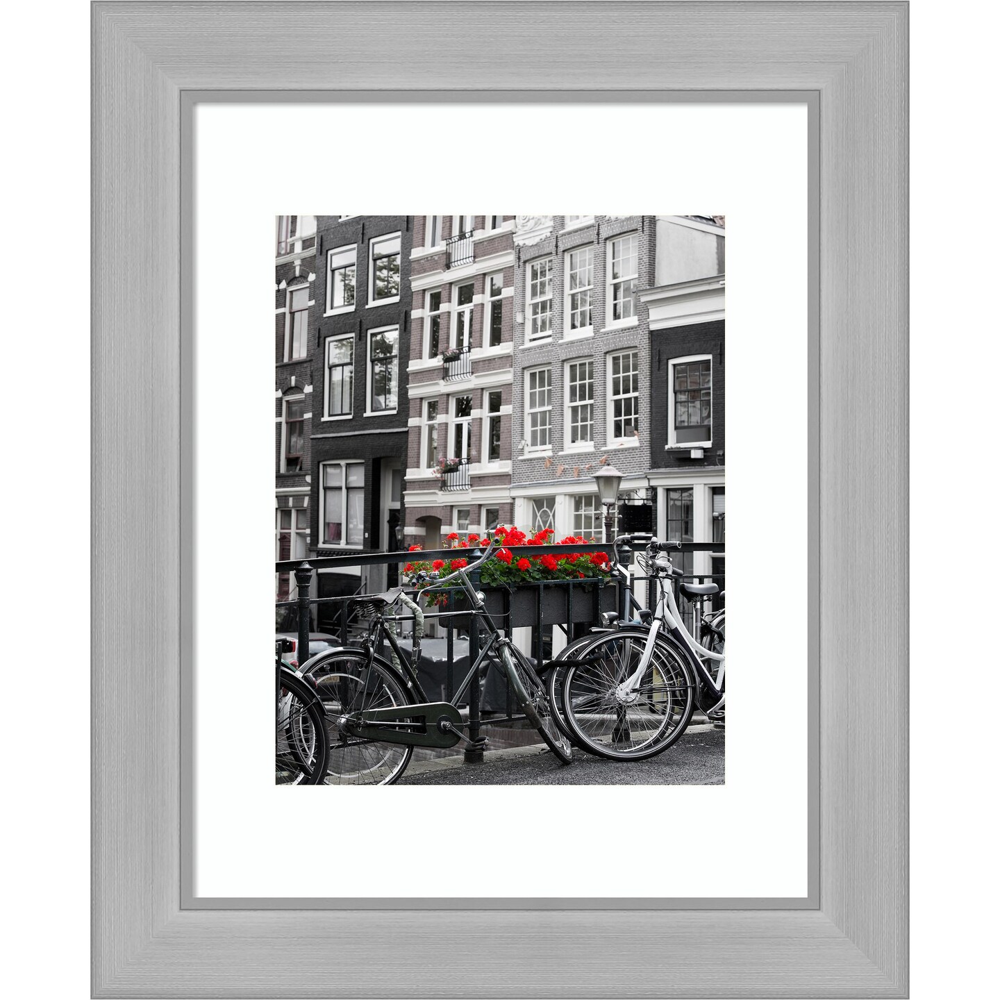 Amanti Art Vista Brushed Nickel Narrow Picture Frame