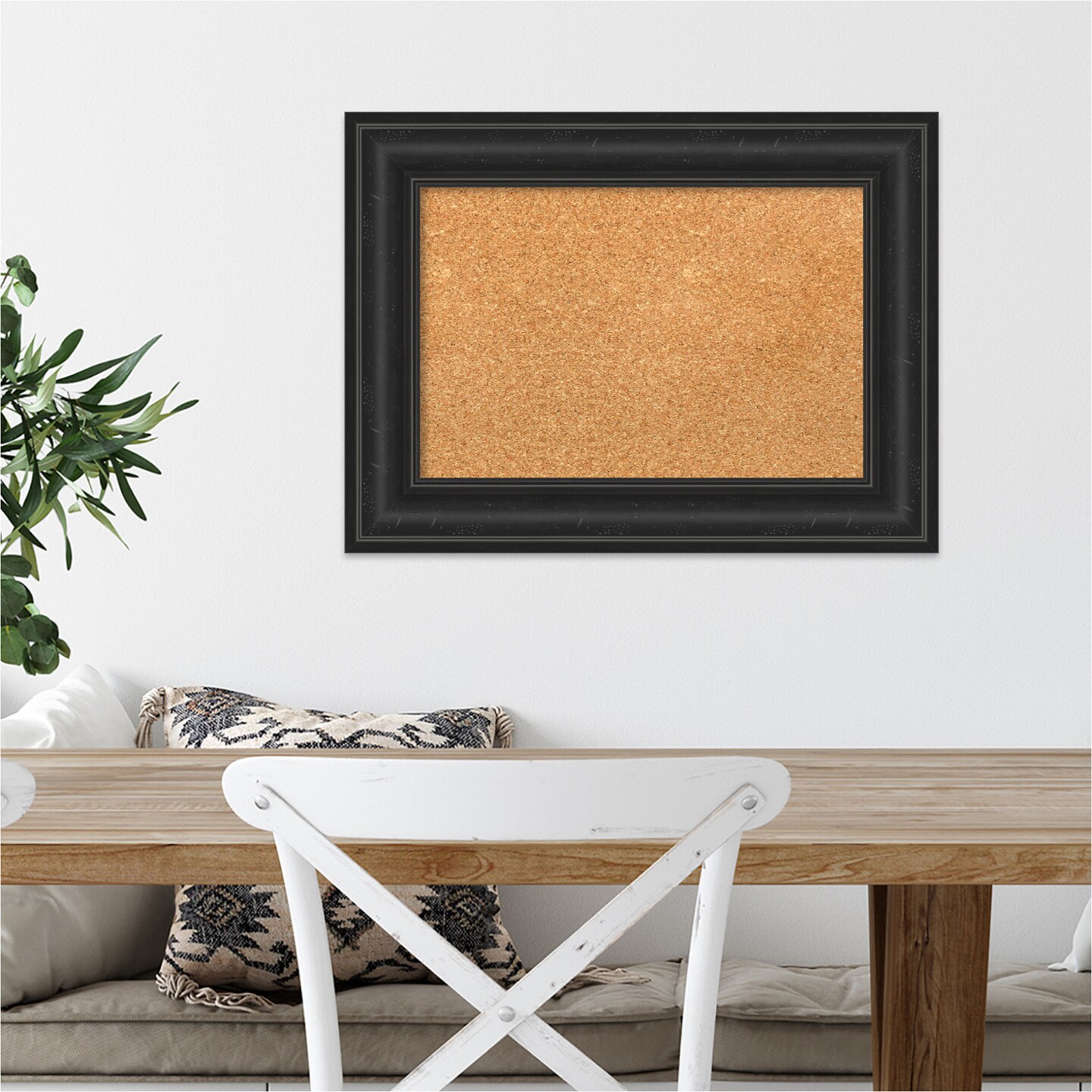 Cork Board, Shipwreck Black Frame - Bulletin Board, Organization Board, Pin Board