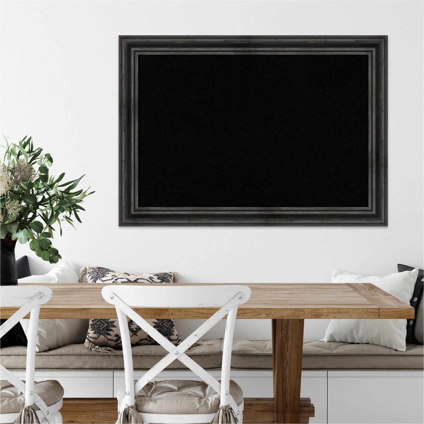 Cork Board, Rustic Pine Wood Frame - Bulletin Board, Organization Board, Pin Board