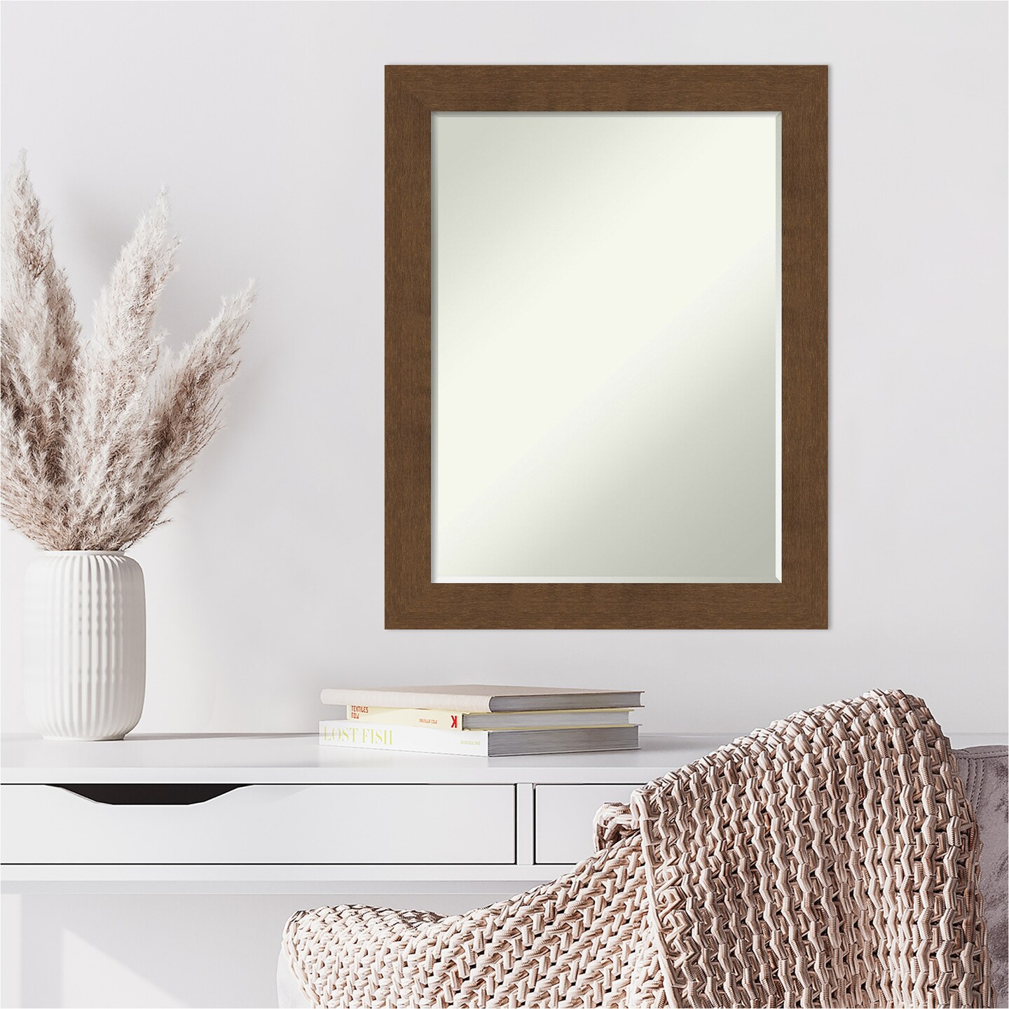 Petite Bevel Wood Wall Mirror, Carlisle Frame