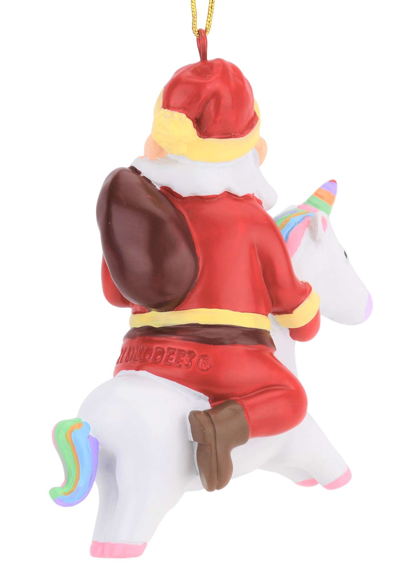 Santa Riding A Unicorn Christmas Ornament