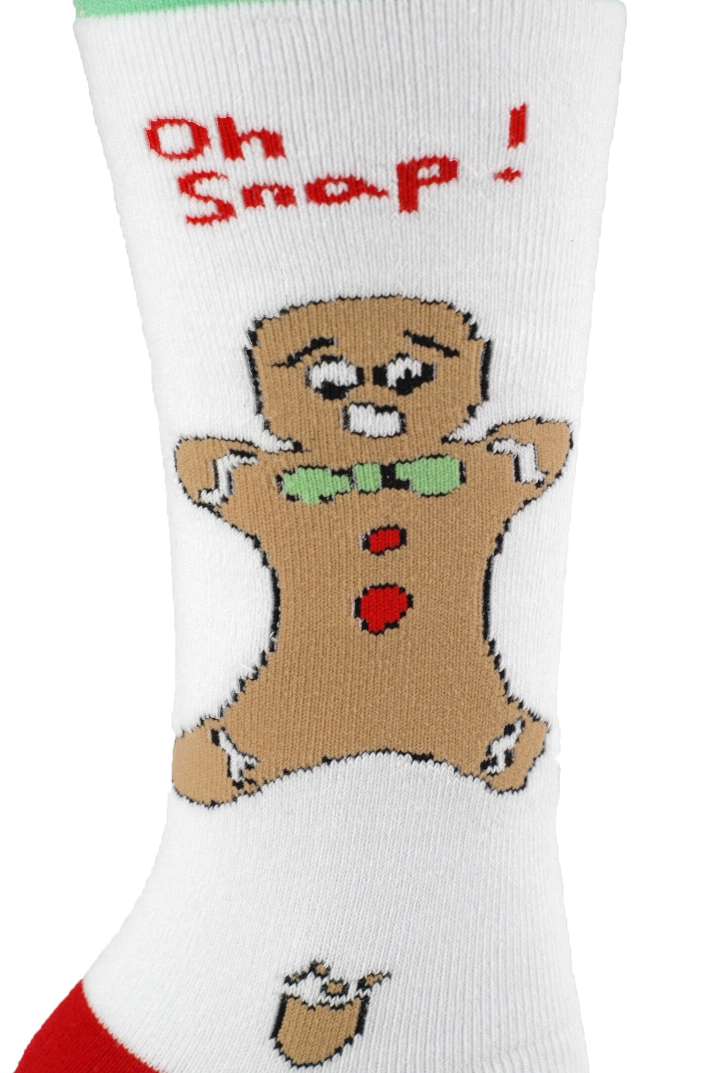 Unisex Adult - Oh Snap! Funny Gingerbread Man Christmas Socks