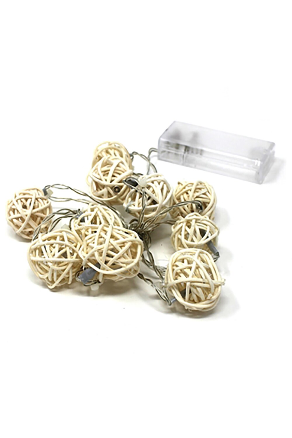 Perfect Holiday 10 LED Rattan String Light Battery Operated - Warm White