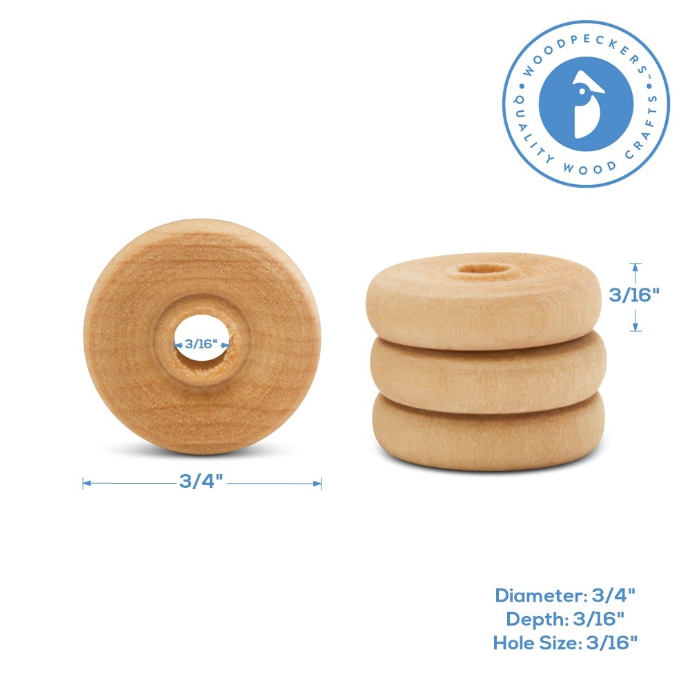 Classic Mini Wood Wheels, Multiple Sizes Available, Craft | Woodpeckers