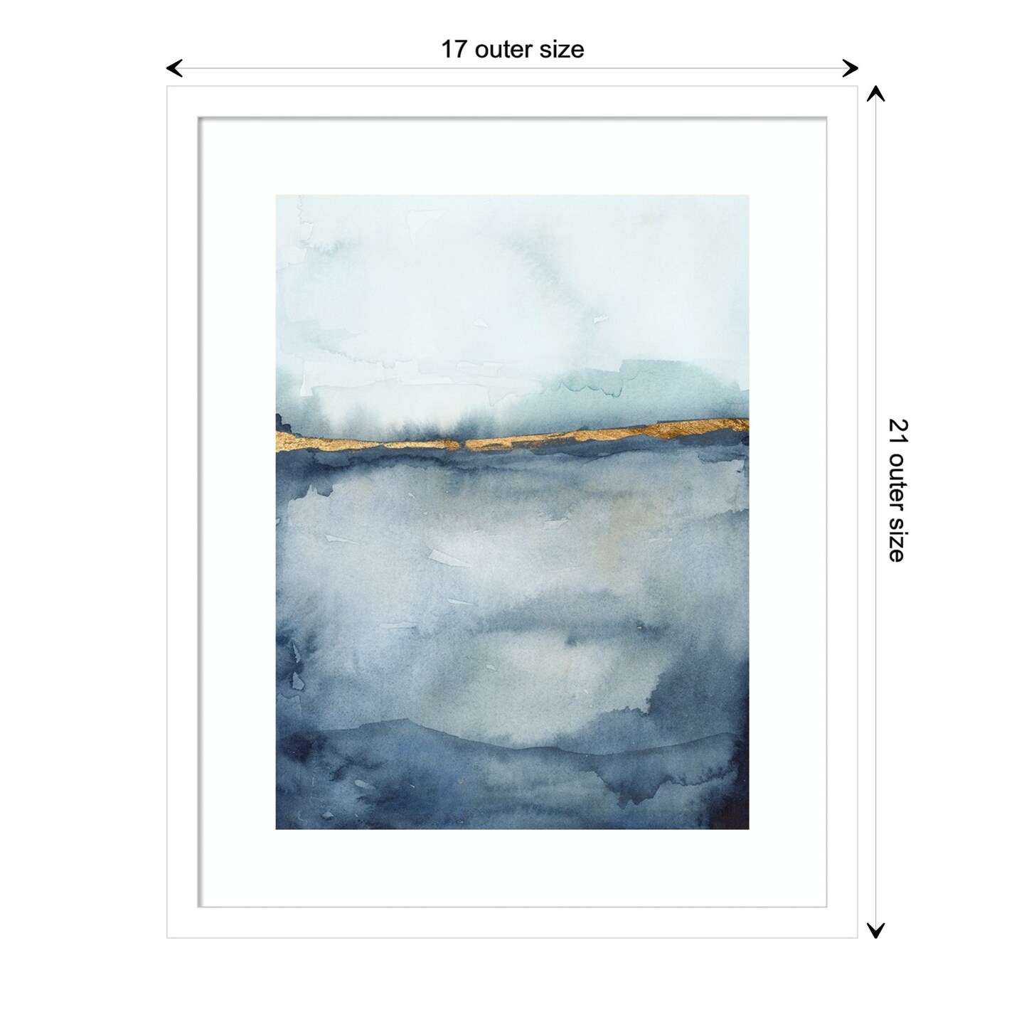 Coastal Horizon II by Victoria Borges Wood Framed Wall Art Print