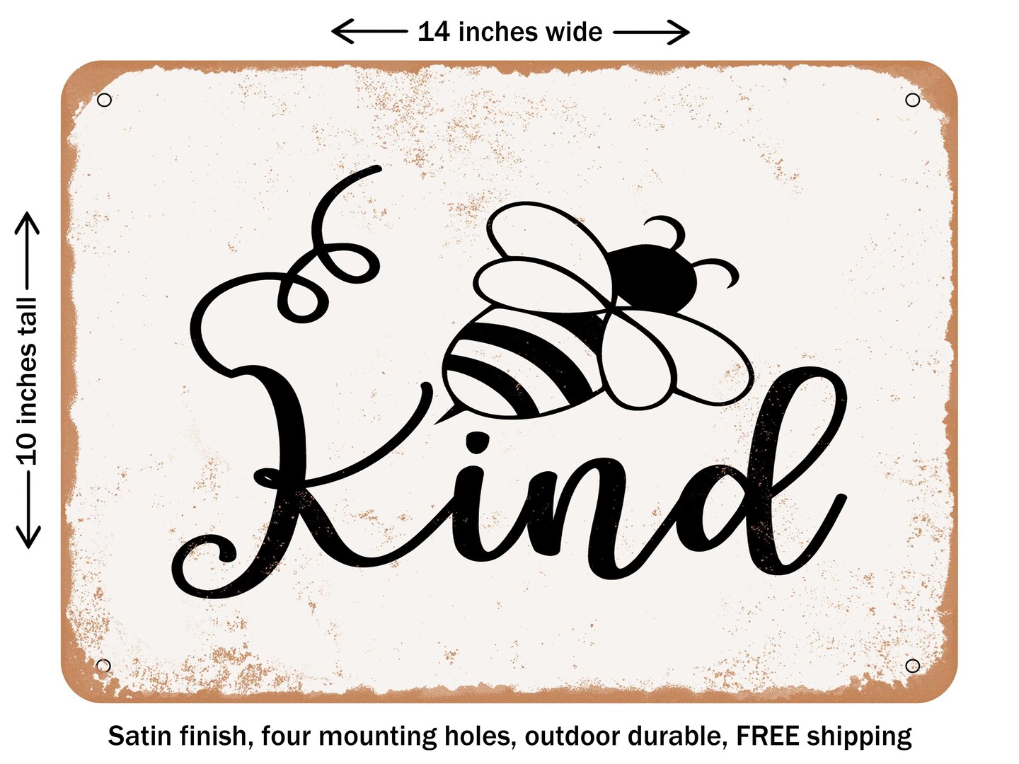 DECORATIVE METAL SIGN Kind Vintage Rusty Look Michaels