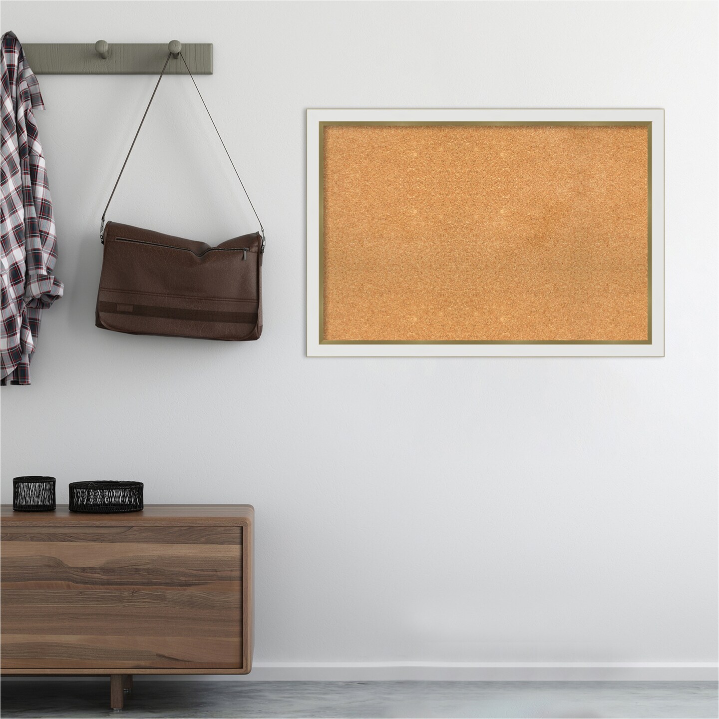 Cork Board, Eva Narrow Frame - Bulletin Board, Organization Board, Pin Board