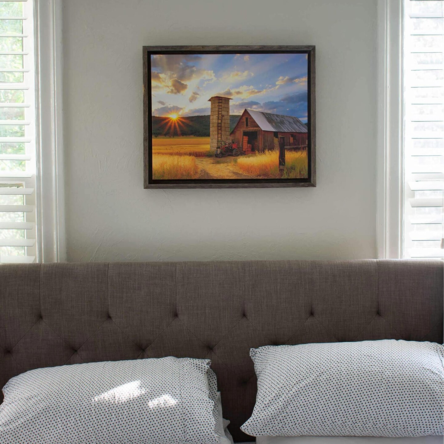 Rustic Farmhouse Canvas Series 18 in x 24 in Floating Wood Frame