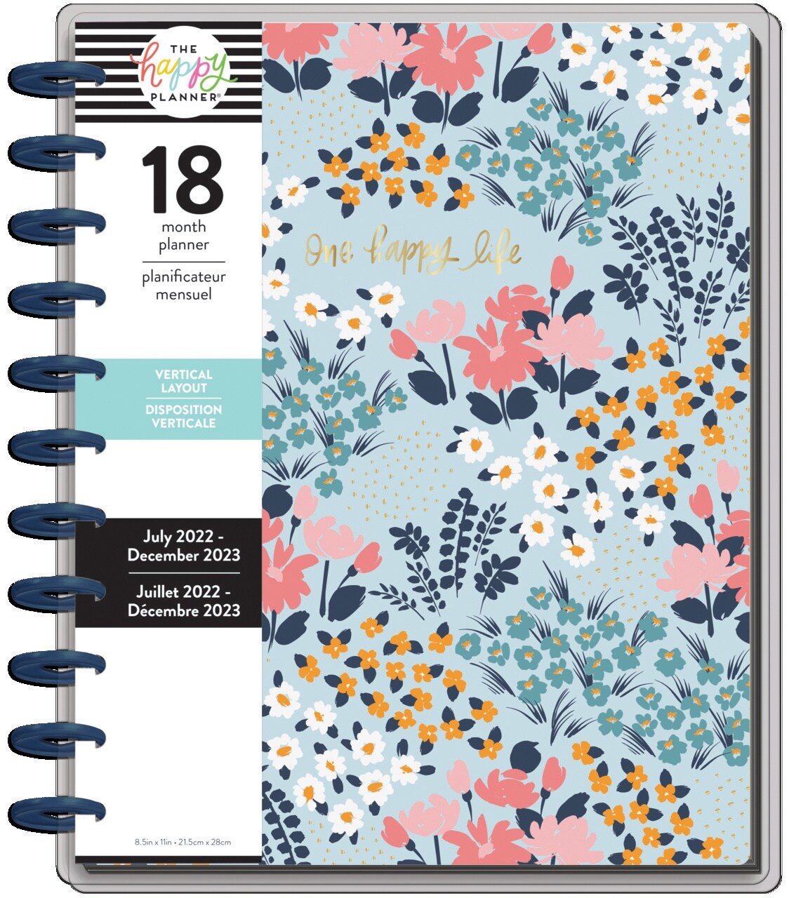 Happy Planner 18Month Dated Big PlannerTeeny Floral, July 2022 To