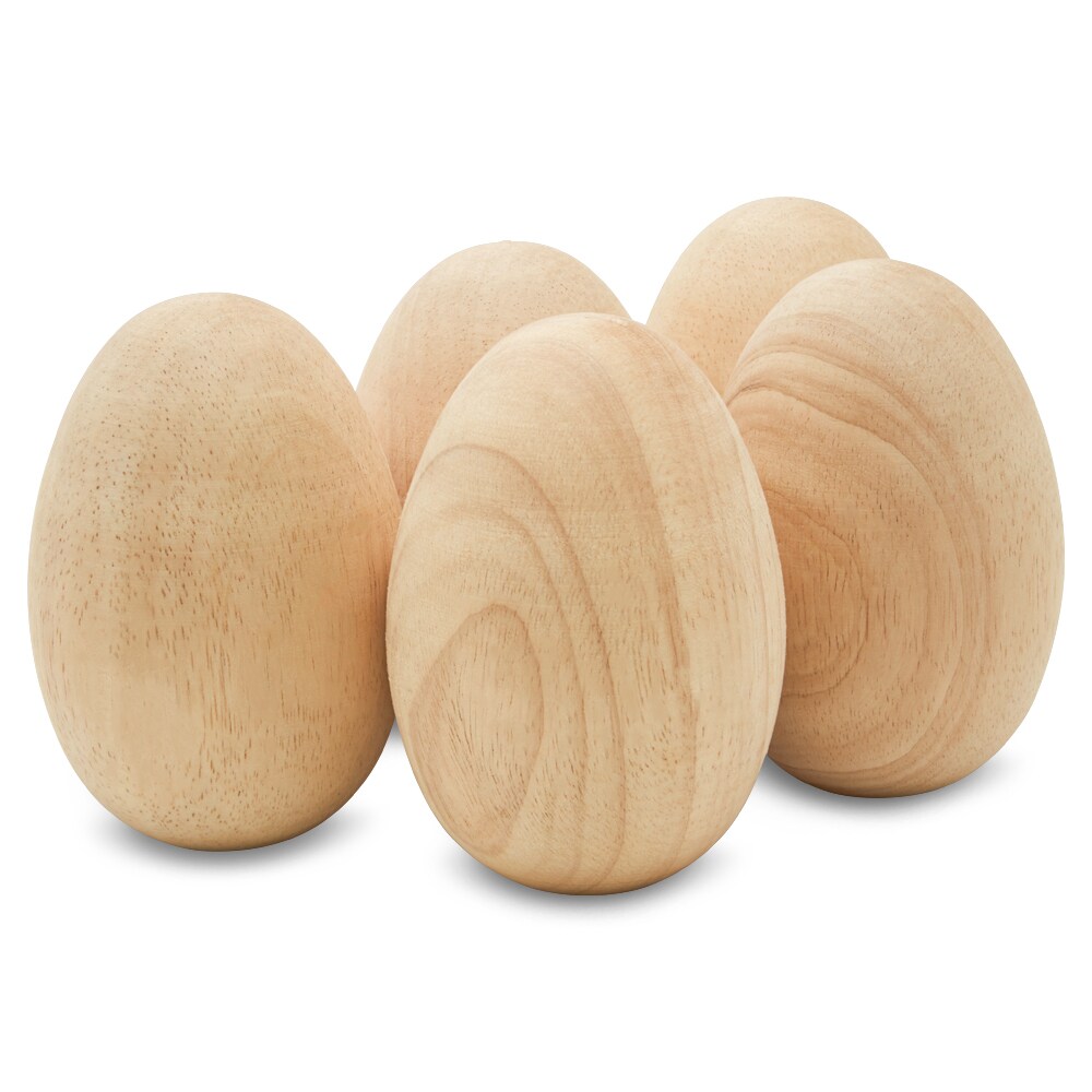 Wooden Eggs Unfinished Flat Bottom, Multiple Sizes Available, Craft Eggs &#x26; Easter Ornaments | Woodpeckers