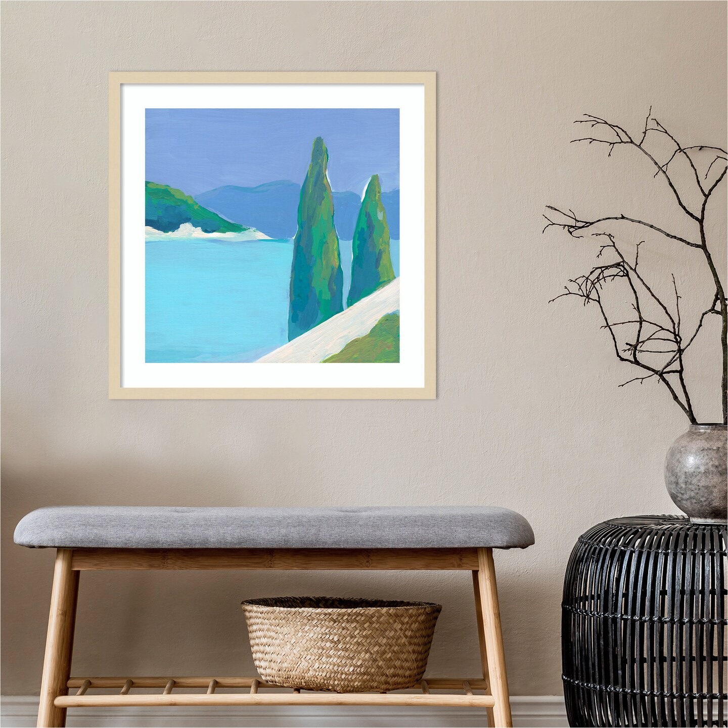 From the Island by Kate Aurelia Holloway Wood Framed Wall Art Print