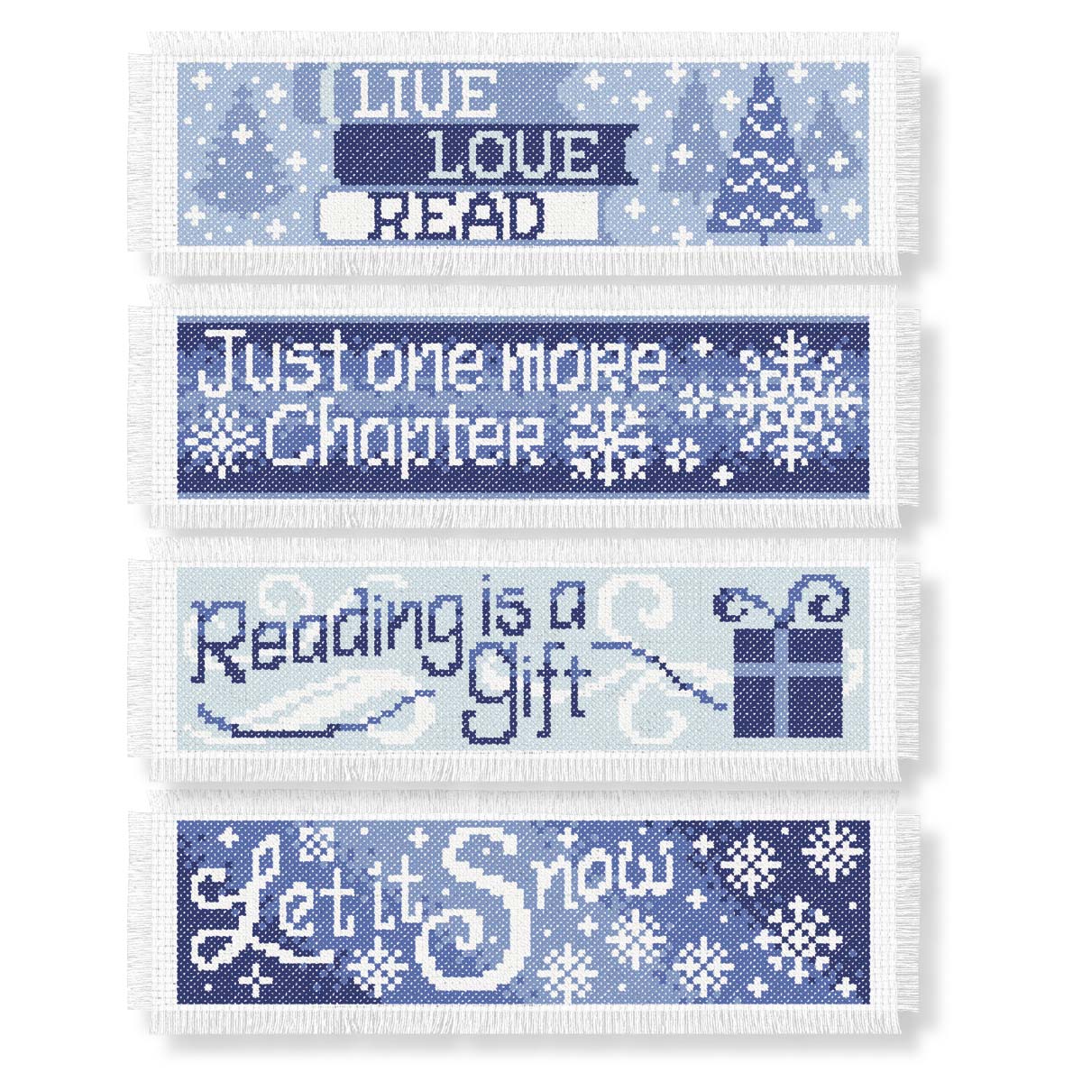 Herrschners Readers Gift Bookmarks Counted CrossStitch Kit Cross