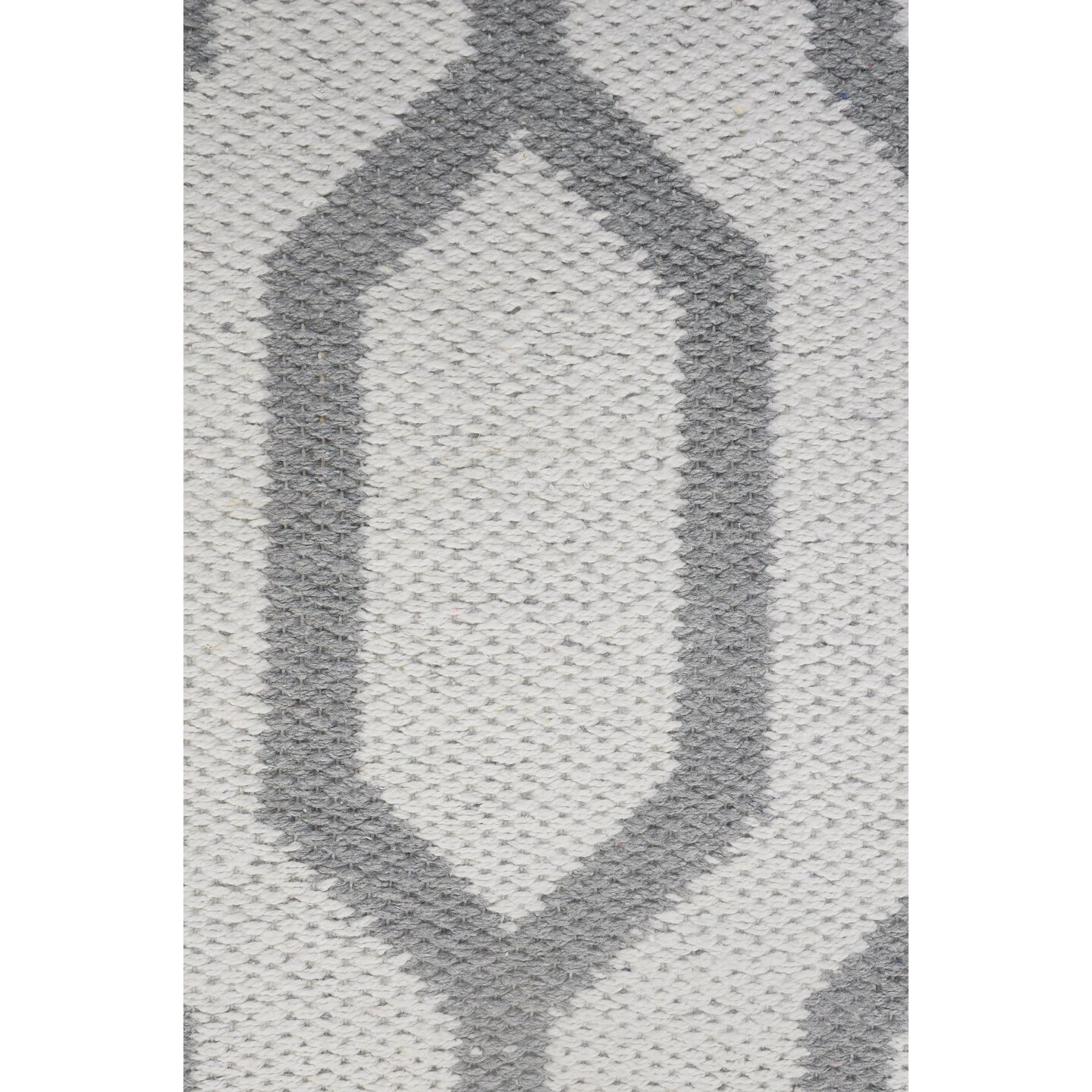 Laddha Home Designs 20" Gray and White Pattern Square Throw