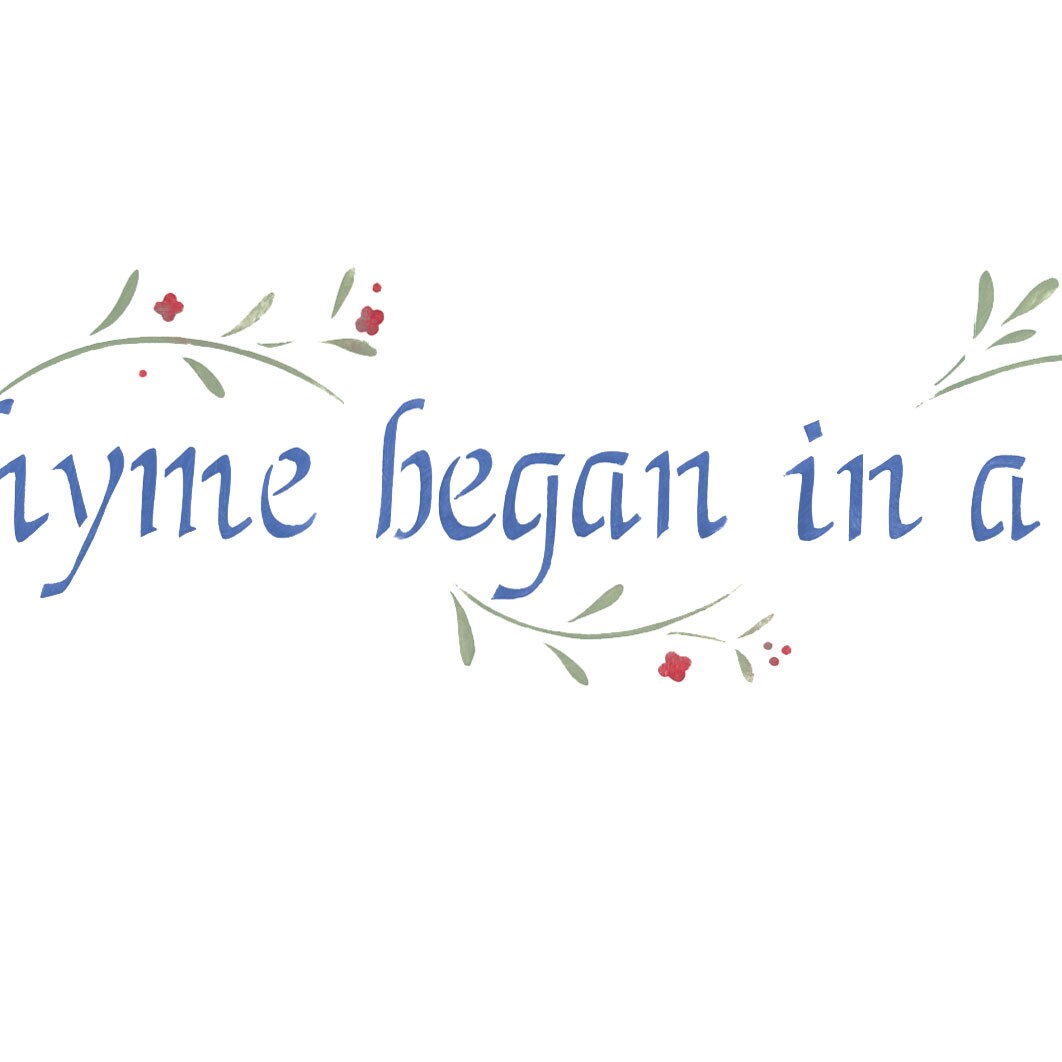 Thyme Began Wall Stencil | 2360 by Designer Stencils | Word &#x26; Phrase Stencils |