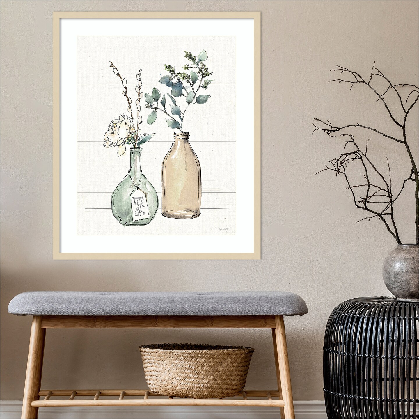 Modern Farmhouse III by Anne Tavoletti Wood Framed Wall Art Print ...