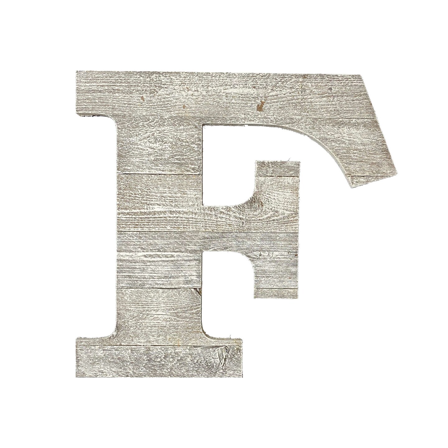 Rustic Farmhouse Large 16&#x22; White Decorative Monogram Wood Letter