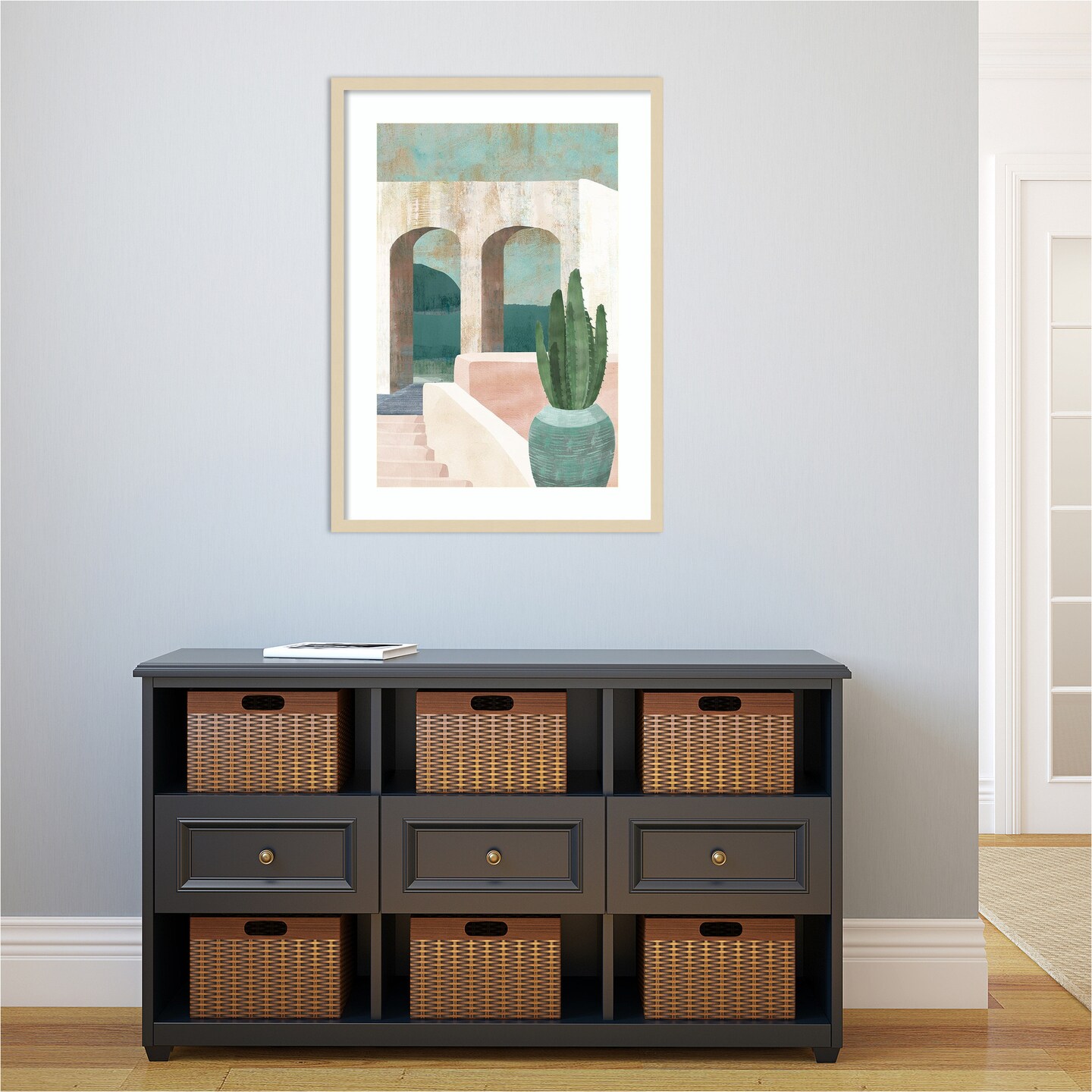 Sunbaked Archway II by Flora Kouta Wood Framed Wall Art Print