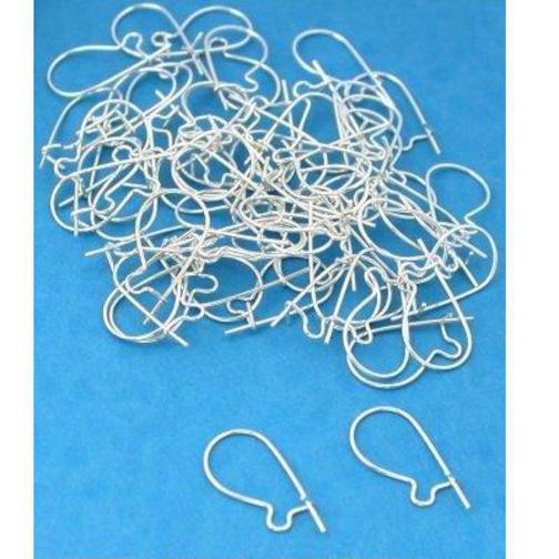 76 Earrings Kidney Wire Sterling Silver Hoop 25 Gauge