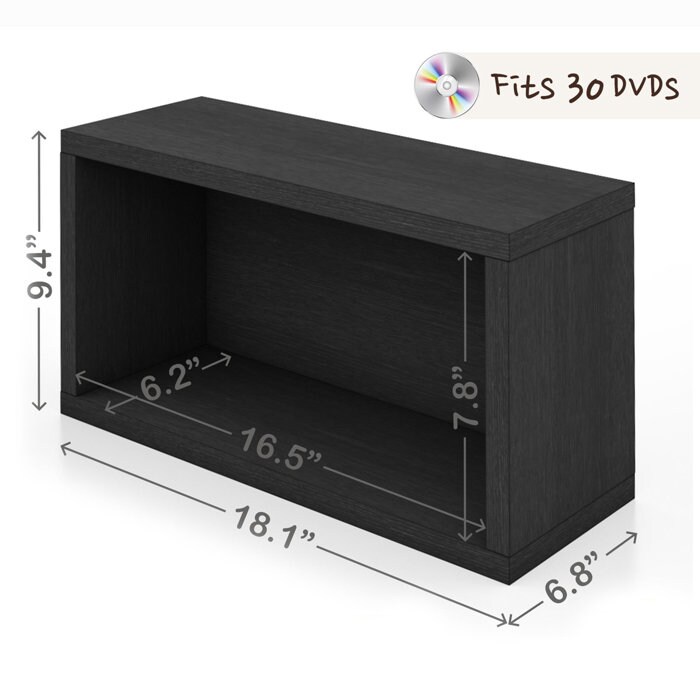 Way Basics Eco zBoard Stackable DVD Storage Rack, Black