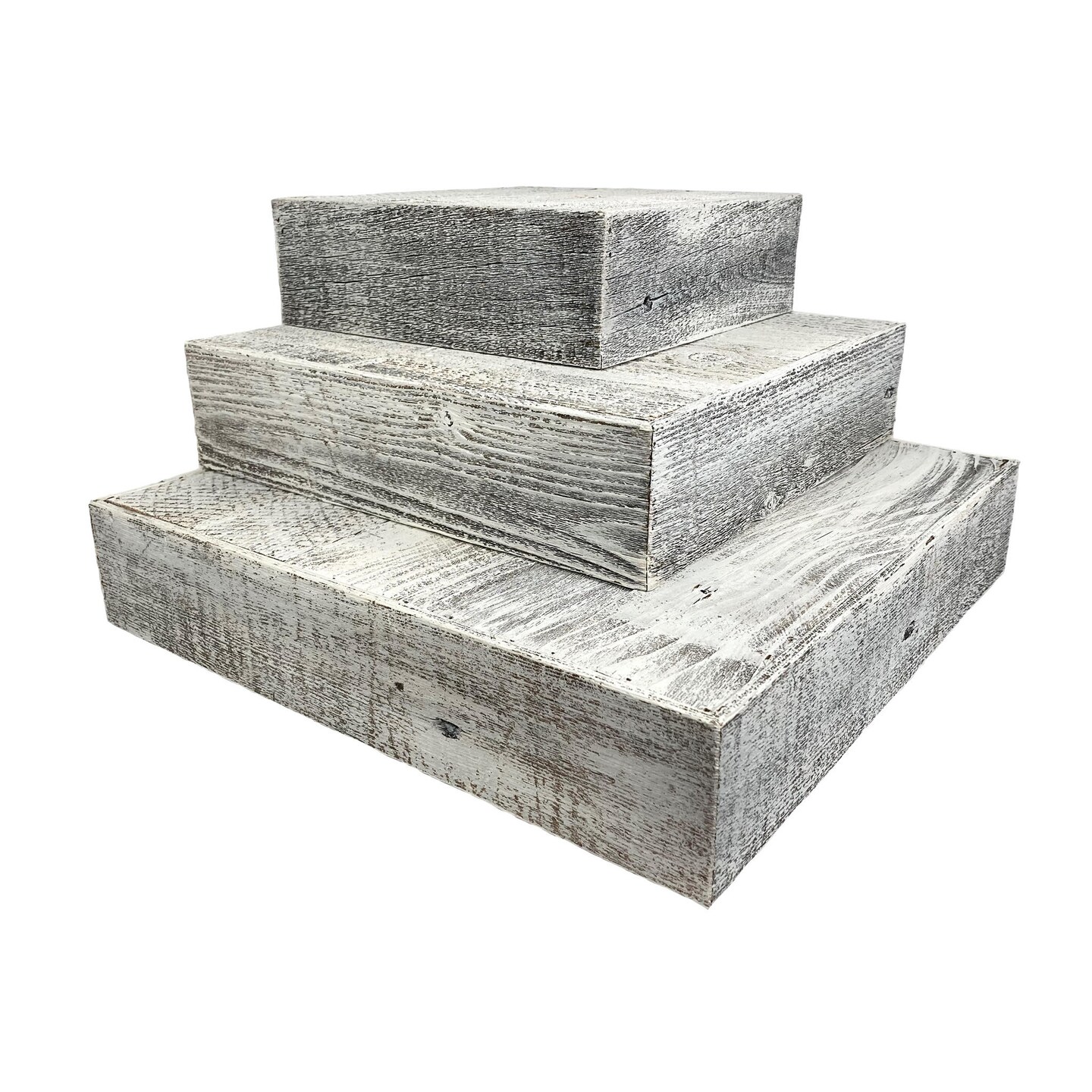 Rustic Farmhouse Reclaimed Wood Dessert/Cake Stand 3Piece Set Michaels